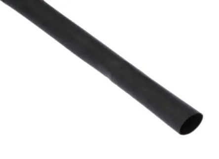 Produktfoto 1 von RS PRO Wärmeschrumpfschlauch, Polyolefin Schwarz, Ø 6.4 mm Schrumpfrate 2:1, Länge 15m
