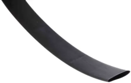 Produktfoto 1 von RS PRO Wärmeschrumpfschlauch, Polyolefin Schwarz, Ø 9.5 mm Schrumpfrate 2:1, Länge 12m
