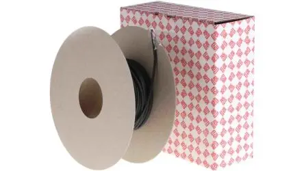 RS PRO Wärmeschrumpfschlauch, Polyolefin Schwarz, Ø 1.6 mm Schrumpfrate 2:1, Länge 25m