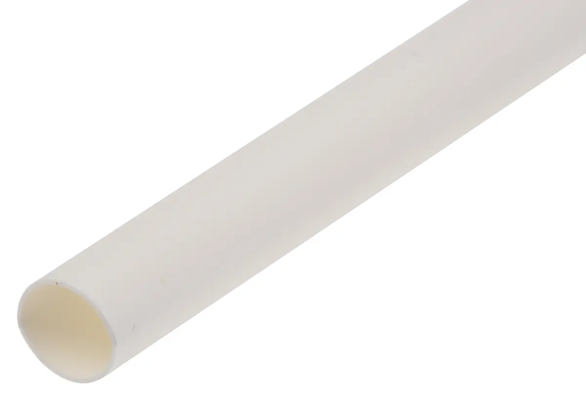 Produktfoto 1 von RS PRO Wärmeschrumpfschlauch, Polyolefin Weiß, Ø 4.8 mm Schrumpfrate 2:1, Länge 1.2m