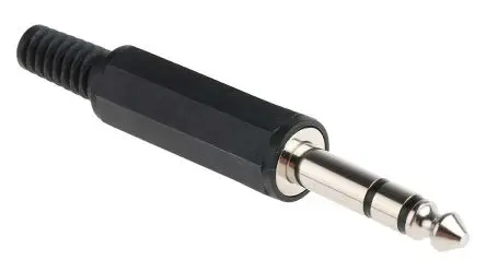 Produktfoto 1 von RS PRO Klinkenstecker 6.35 mm Gerade Kabel Stecker 3 Stereo Lot