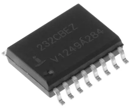 Produktfoto 1 von Renesas Electronics Leitungstransceiver Leitungstransceiver CMOS 2-Bit TTL/CMOS 16-Pin SOIC W