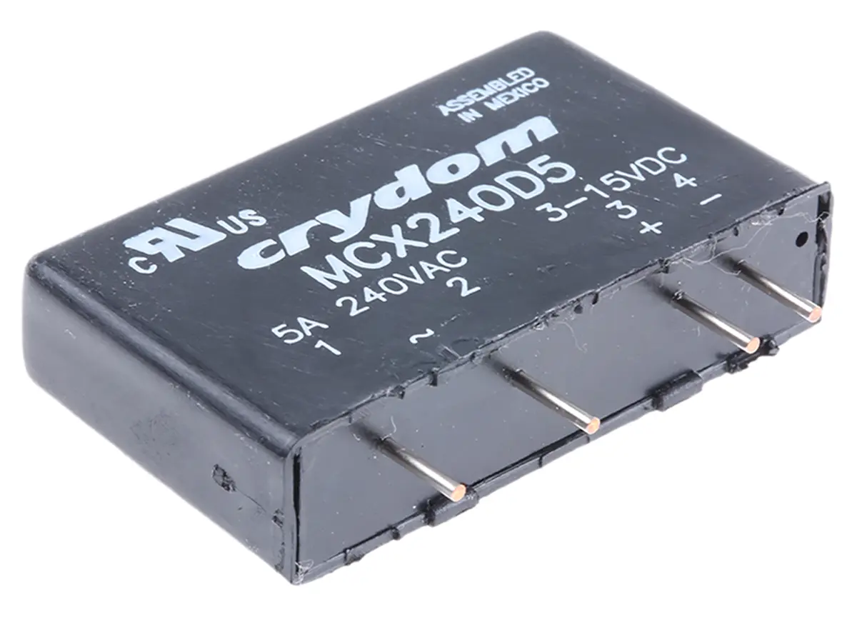 Produktfoto 1 von Sensata Crydom MCX DIN-Schienen Halbleiterrelais mit Nulldurchgang 280 V / 5 A