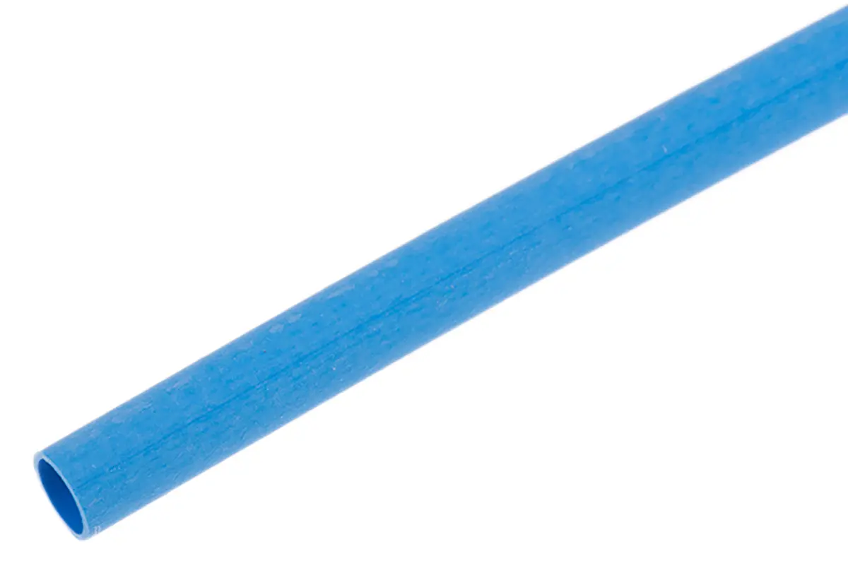 Produktfoto 1 von RS PRO Wärmeschrumpfschlauch, Polyolefin Blau, Ø 2.4 mm Schrumpfrate 2:1, Länge 1.2m