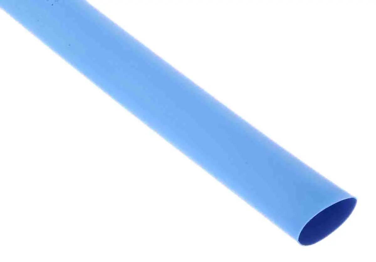 Produktfoto 1 von RS PRO Wärmeschrumpfschlauch, Polyolefin Blau, Ø 12.7 mm Schrumpfrate 2:1, Länge 1.2m