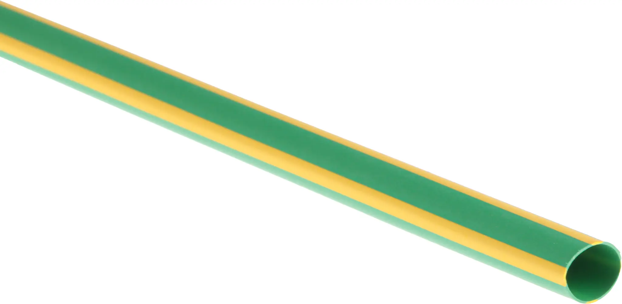 Produktfoto 1 von RS PRO Wärmeschrumpfschlauch, Polyolefin Grün, Gelb, Ø 6.4 mm Schrumpfrate 2:1, Länge 1.2m