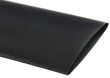 RS PRO Wärmeschrumpfschlauch, Polyolefin Schwarz, Ø 50.8 mm Schrumpfrate 2:1, Länge 1.2m