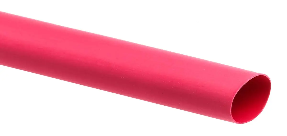 Produktfoto 1 von RS PRO Wärmeschrumpfschlauch, Polyolefin Rot, Ø 12.7 mm Schrumpfrate 2:1, Länge 1.2m