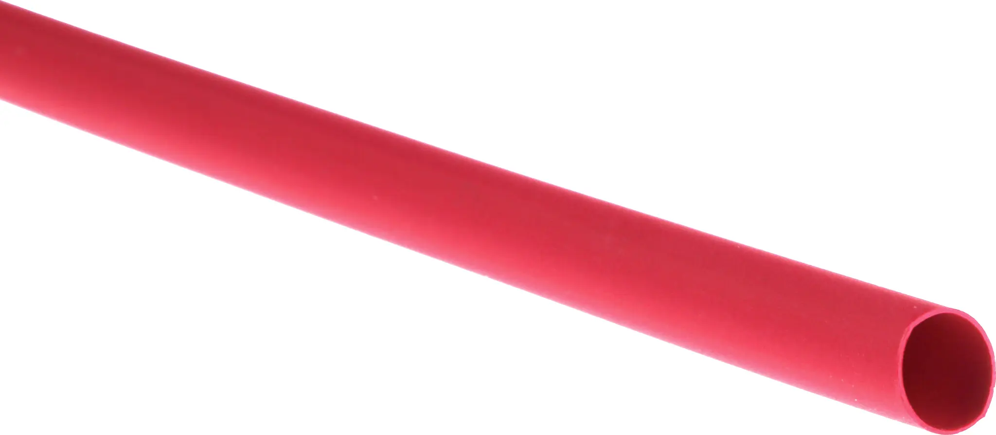 Produktfoto 1 von RS PRO Wärmeschrumpfschlauch, Polyolefin Rot, Ø 6.4 mm Schrumpfrate 2:1, Länge 1.2m