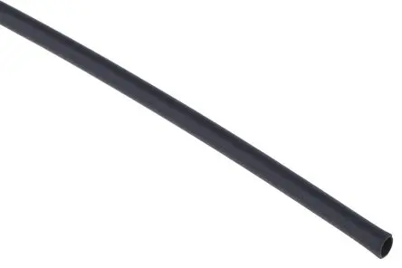 Produktfoto 1 von RS PRO Wärmeschrumpfschlauch, Polyolefin Schwarz, Ø 1.6 mm Schrumpfrate 2:1, Länge 1.2m