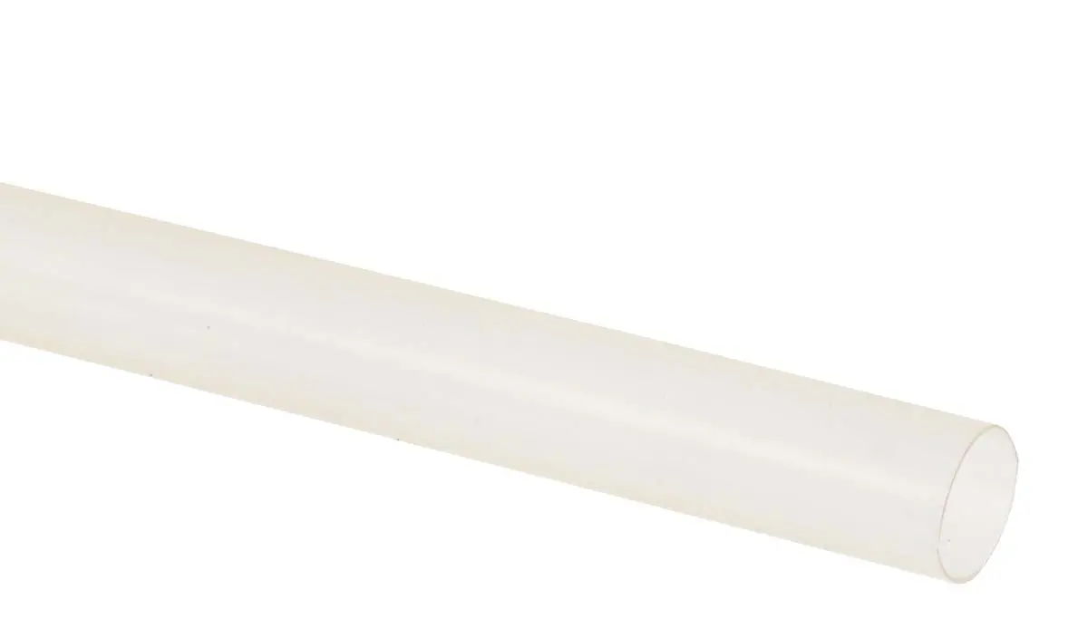 Produktfoto 1 von RS PRO Wärmeschrumpfschlauch, Fluorpolymer Klar, Ø 6.4 mm Schrumpfrate 2:1, Länge 1.2m