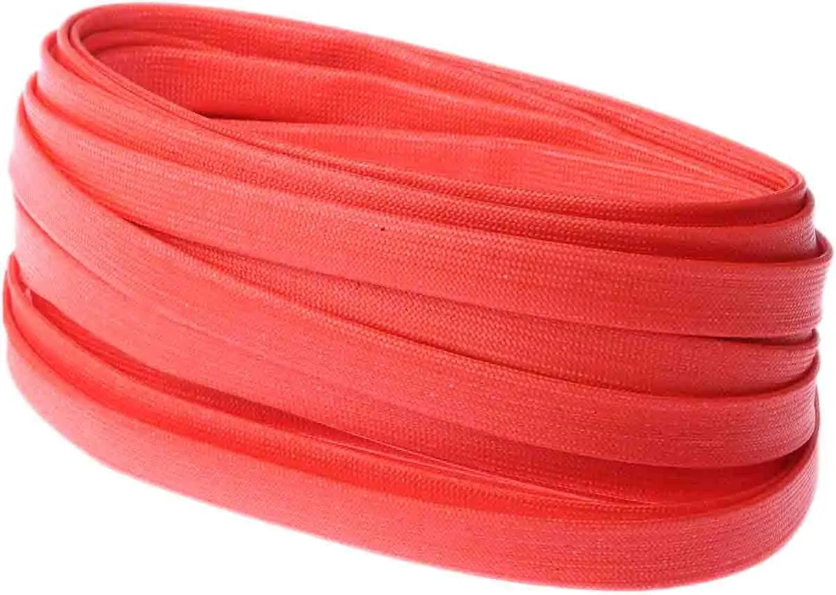RS PRO Kabelschlauch Rot Acryl-Glasfaser für Kabel-Ø 6mm, Länge 5m Umflochten