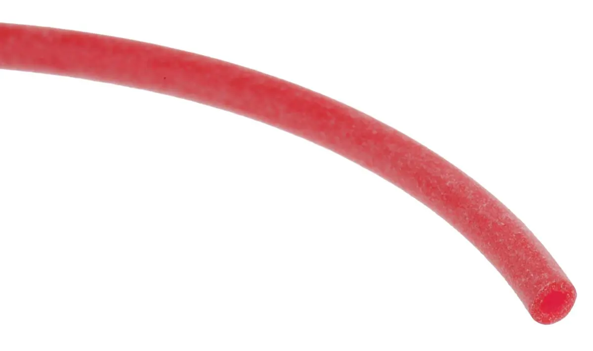 Produktfoto 1 von RS PRO Kabelschlauch Rot Silikongummi, Länge 15m