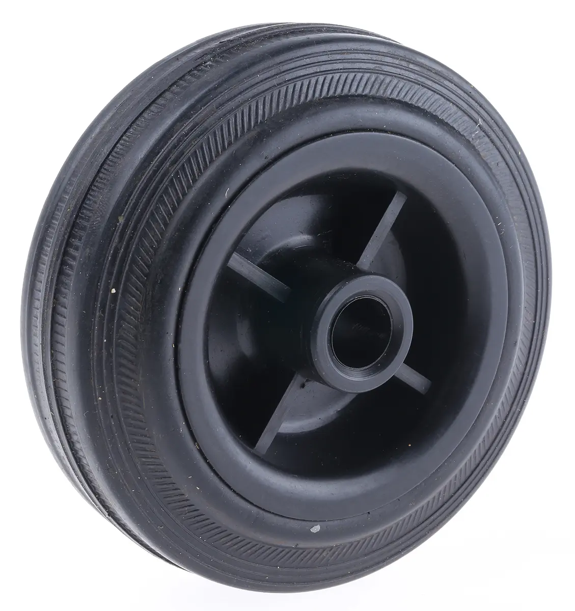Produktfoto 1 von Guitel Hervieu Rollwagenrolle Schwarz, Mat. Gummi, 100 kg Ø 100 mm, B. 35 mm