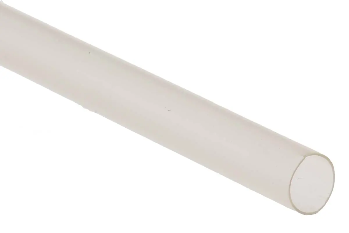 Produktfoto 1 von RS PRO Wärmeschrumpfschlauch, Polyolefin Klar, Ø 6.4 mm Schrumpfrate 2:1, Länge 1.2m