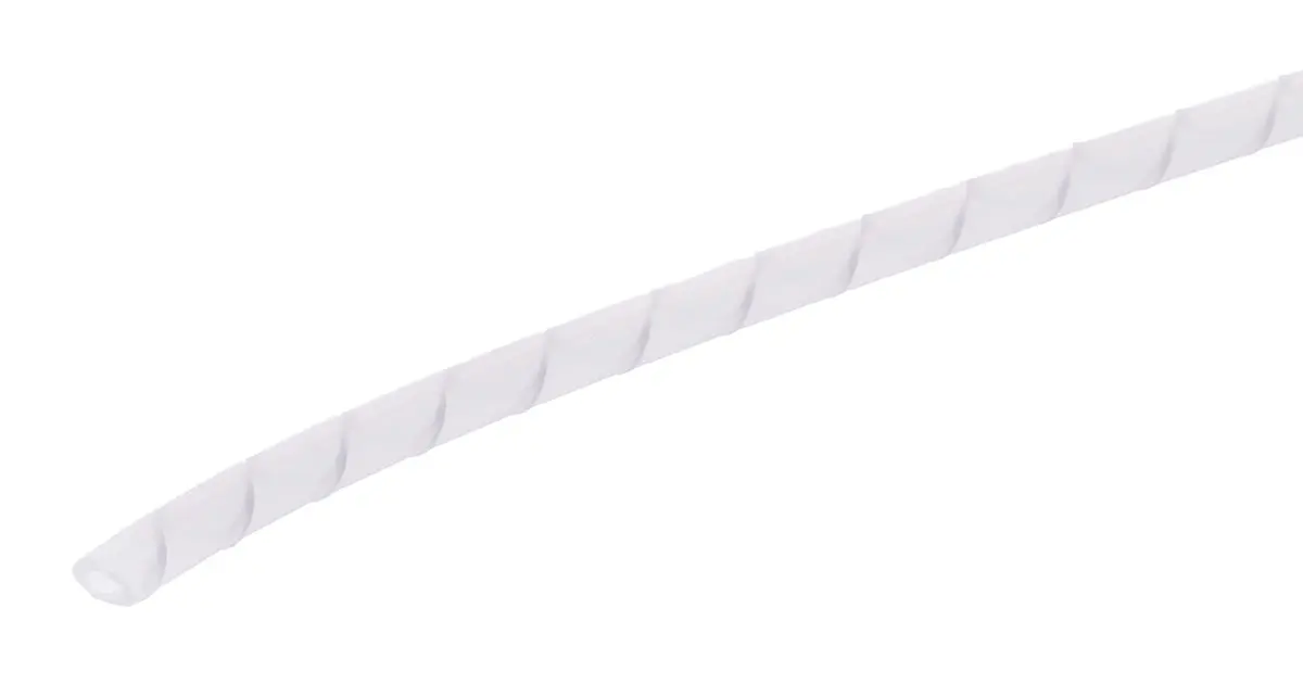 Produktfoto 1 von HellermannTyton SBPE Spiral-Kabelumwicklung / 1.6 mm Polyethylen Natur, für Kabel-Ø 1.5 mm bis 8 mm, Länge 30 m