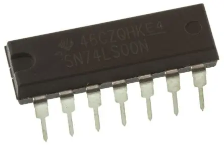 Produktfoto 1 von Texas Instruments Logikgatter, 4-Elem., NAND, LS, 8 mA, 14-Pin, PDIP, 2