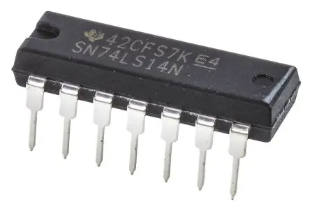 Produktfoto 1 von Texas Instruments Frequenzumrichter, Frequenzumrichter Schmitt-Trigger-Eingang Schmitt-Trigger 6 14-Pin 22 ns, PDIP
