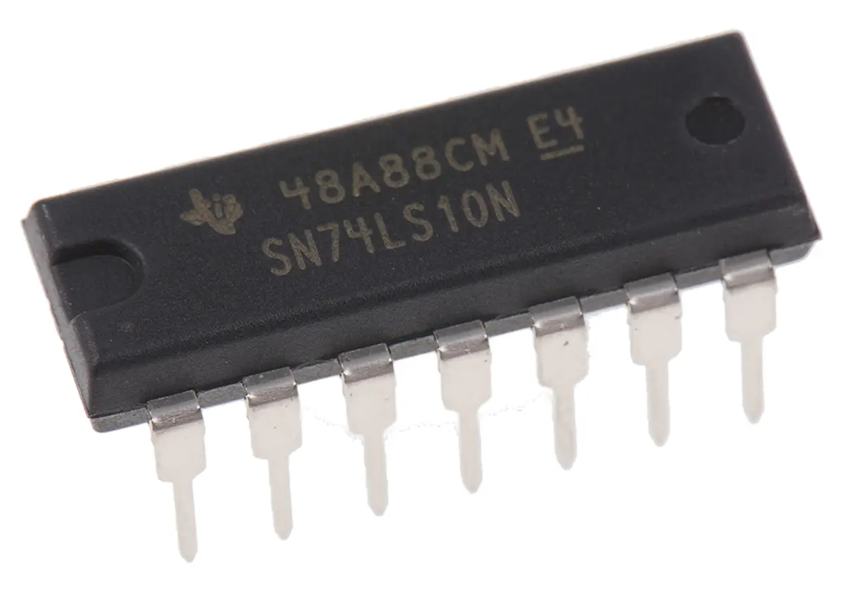 Produktfoto 1 von Texas Instruments Logikgatter, 3-Elem., NAND, LS, 8 mA, 14-Pin, PDIP, 3