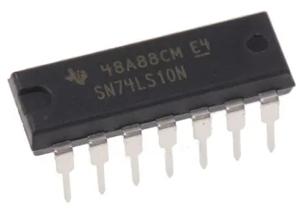 Produktfoto 1 von Texas Instruments Logikgatter, 3-Elem., NAND, LS, 8 mA, 14-Pin, PDIP, 3
