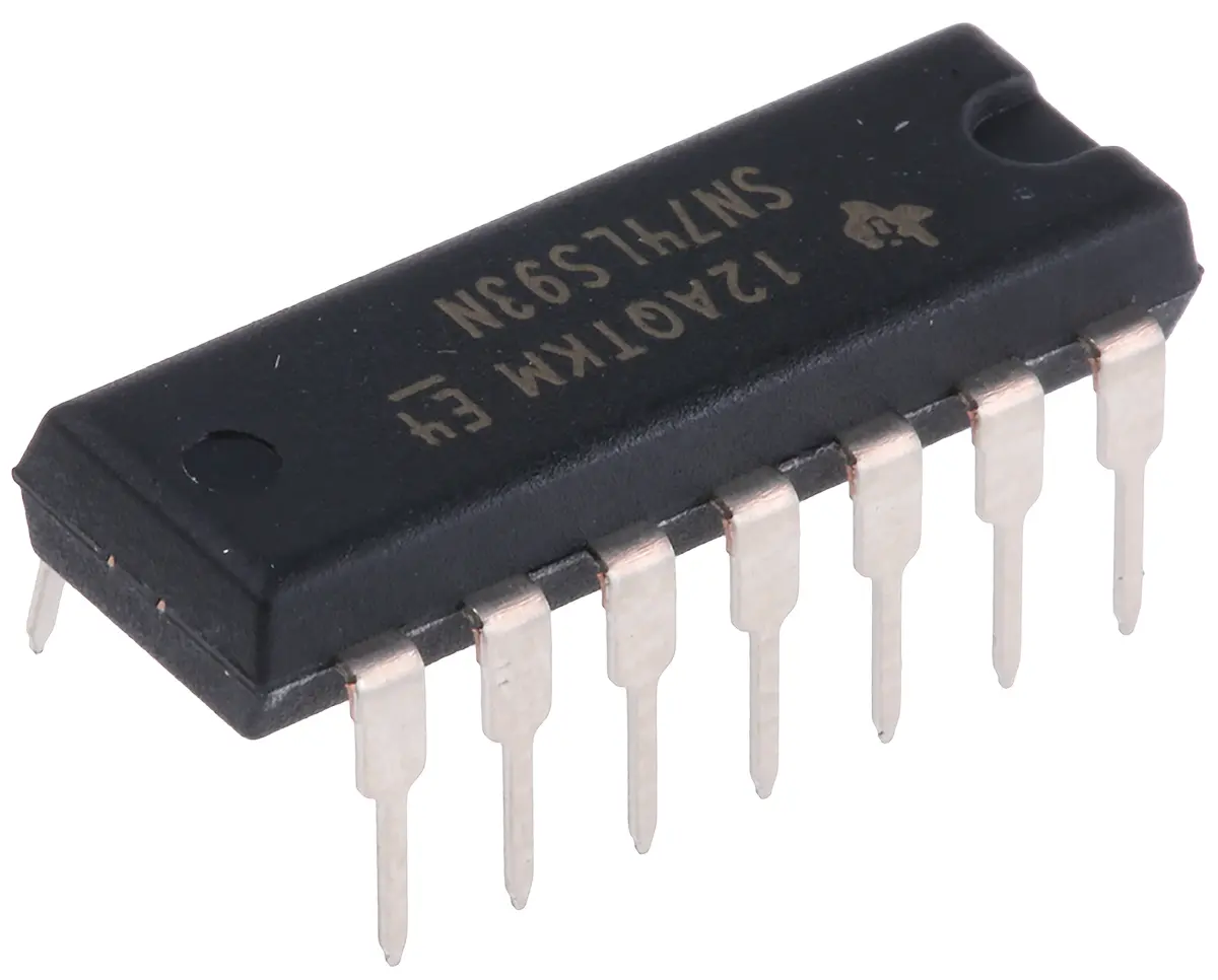 Produktfoto 1 von Texas Instruments Zähler 4-Bit Zähler, Divider LS Aufwärtszähler THT Binär 14-Pin PDIP 1