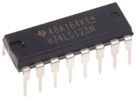 Produktfoto 1 von Texas Instruments Monostabiler Kippstufe LS 2 Anz. Elem./ Chip 8 mA L Pegel, -0.4 mA H Pegel, PDIP, 16-Pin, 12 mA-max.,