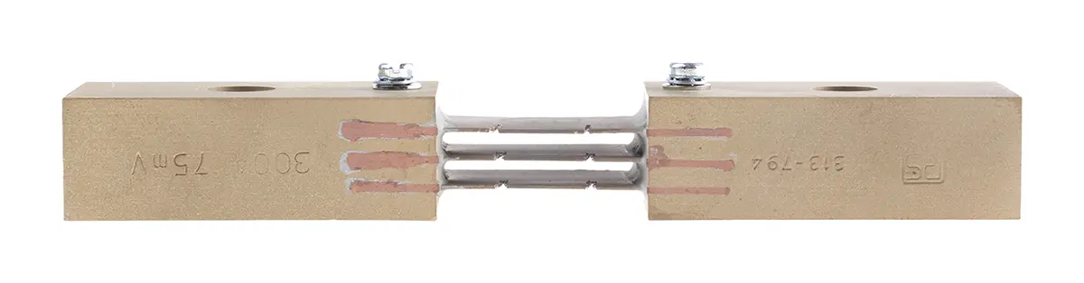 Produktfoto 1 von HOBUT Nebenwiderstand, 300 A, ±1 % mit  Messingende 75 mV, -20 °C Kalibriert / 40 °C max.