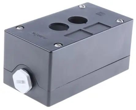 Produktfoto 1 von Schneider Electric Harmony XALG Drucktastengehäuse, 2 x Ø 22 mm, Schwarz, Kunststoff, IP69K, IP67, IP66, IP69