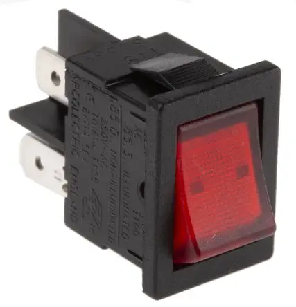 Produktfoto 1 von Arcolectric Panel Wippschalter DPST Ein-Neutral-Ein Ein-Aus, 10A Beleuchtet, IP66