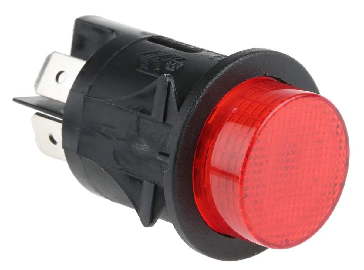 Produktfoto 1 von Molveno SP Druckschalter Rot Beleuchtet Rastend Panel Ø 25 mm, DPST / 16 A 250 V ac, IP40