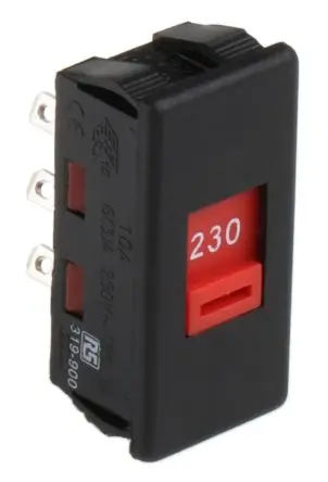 Produktfoto 1 von Arcolectric (Bulgin) Ltd Schiebeschalter, 2-poliger Umschalter Panel 16A, IP40 Nylon, Stecker