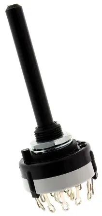 Produktfoto 1 von Lorlin 3-Stufen CK Drehschalter 4-poliger Wechsler / 150mA Lötanschluss, 27.5 mm x 27.5mm x 71.1 mm