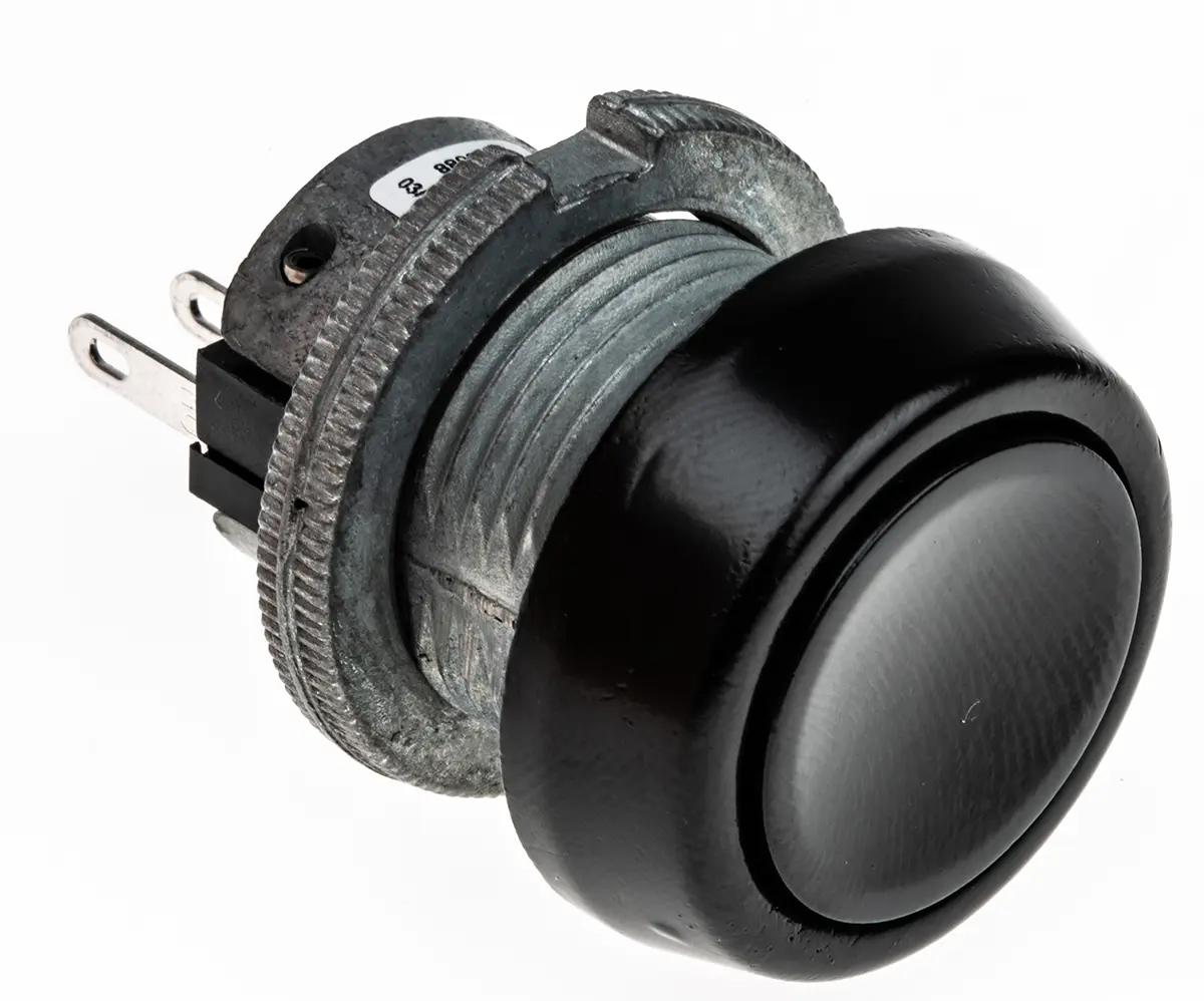 Produktfoto 1 von ITW 76-94 Druckschalter lichtdurchlässig Beleuchtet Tastend Panel Ø 22 mm, 1-poliger Umschalter / 10A 250 V ac, IP67