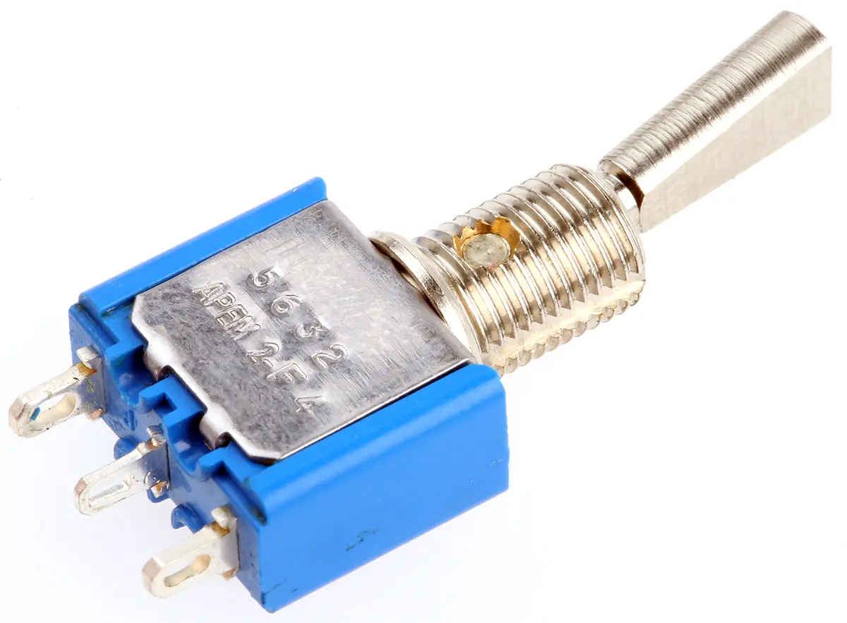 Produktfoto 1 von APEM Panel Kippschalter 1-poliger Umschalter, Ein-Ein, 30 V dc, 250 V ac, 4A, Lot