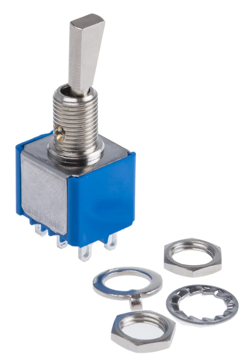 Produktfoto 1 von APEM Panel Kippschalter 2-poliger Wechsler, Ein-Ein, 30 V dc, 250 V ac, 4A, Lot