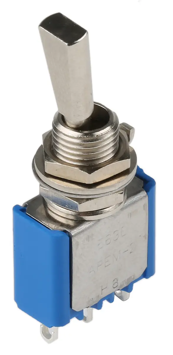 Produktfoto 1 von APEM Panel Kippschalter 1-poliger Umschalter, Ein-Ein, 30 V dc, 250 V ac, 4A, Lot