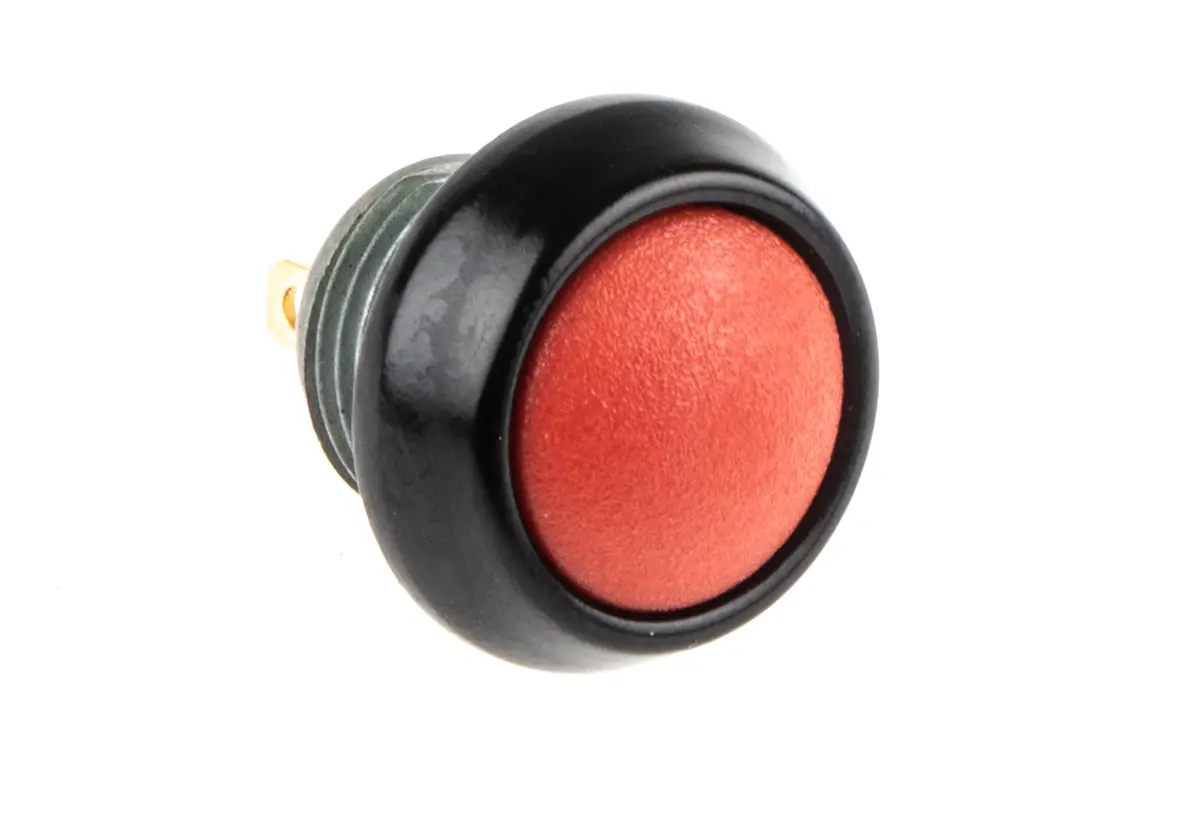 Produktfoto 1 von ITW 59 Miniaturdruckschalter lichtdurchlässig Tastend Panel Ø 13.6 mm, SPST / 400mA 50 V dc 125 V ac, IP67
