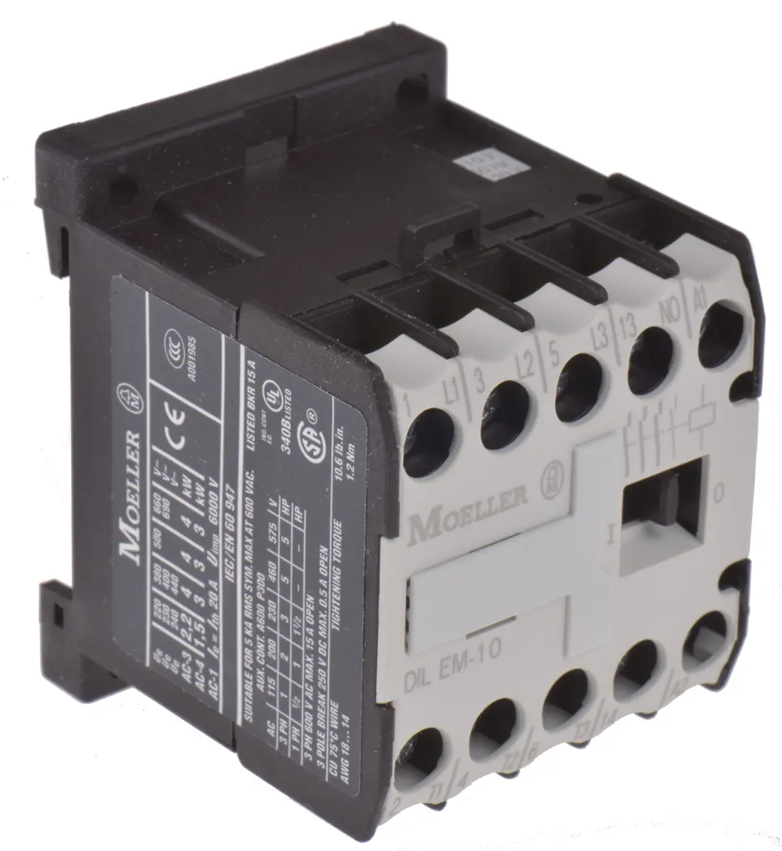 Produktfoto 1 von Eaton xStart DILEM Leistungsschütz 110 V ac-Spule, 3 -polig , 400 V ac / 9 A 4 kW 3 Schließer 1-Hilfskontakte