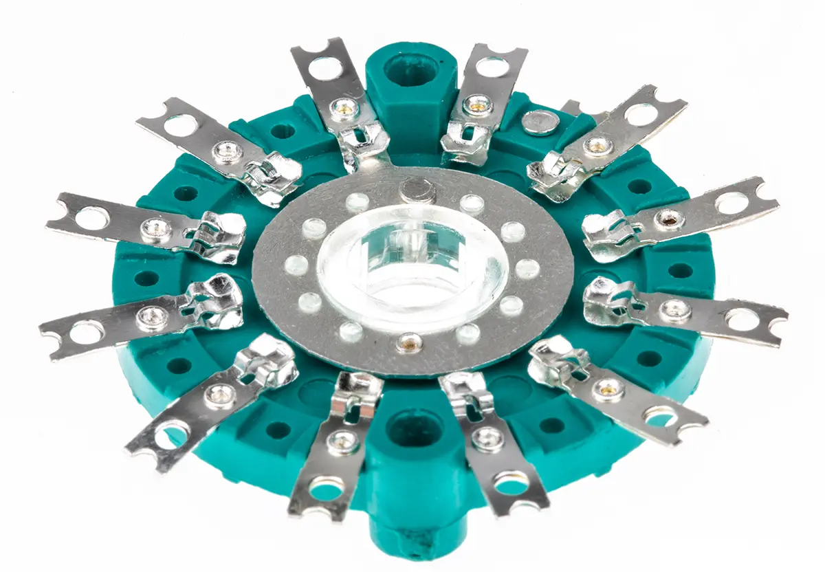 Produktfoto 1 von NSF 12-Stufen MU-MA Drehschalter / 150 mA Lot, 35 mm x 38.1 mm x 4.8 mm