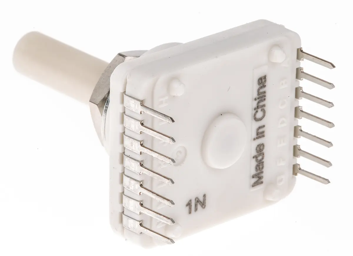 Produktfoto 1 von C & K 12-Stufen Drehschalter 60V ac / 150 mA @ 60 V dc, 22mm x 25.8mm x 43.6mm