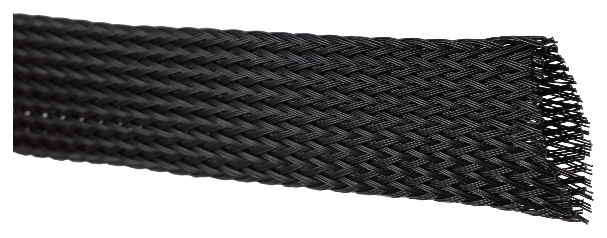 Produktfoto 1 von RS PRO Kabelschlauch Schwarz Polyester für Kabel-Ø 7mm bis 19mm Umflochten Dehnbar