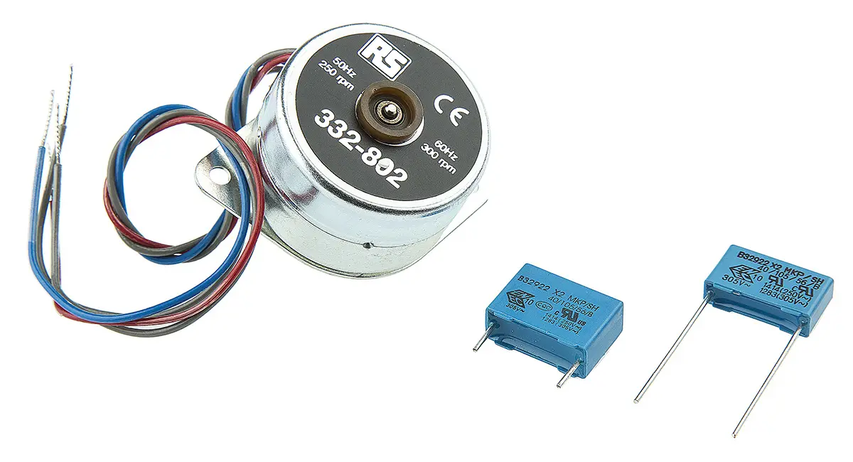 Produktfoto 1 von Philips 9904, 2 Synchron 24-polig Wechselstrommotor Umschaltbar, 1.7 W 300 rpm 110/240 V Panel