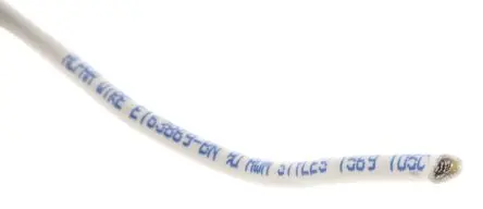Produktfoto 1 von Alpha Wire Schaltdraht, 16 AWG 30 m Weiß Ø 2.34 mm 26 Litzen Polyvinylchlorid