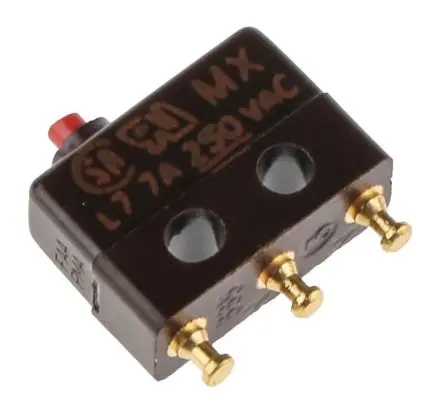 Produktfoto 1 von RS PRO Subminiatur-Mikroschalter Hebel-Betätiger Lot, 1-poliger Wechsler, 250 V ac, 28 V dc, 4A 0.275N -54 °C - 121 °C
