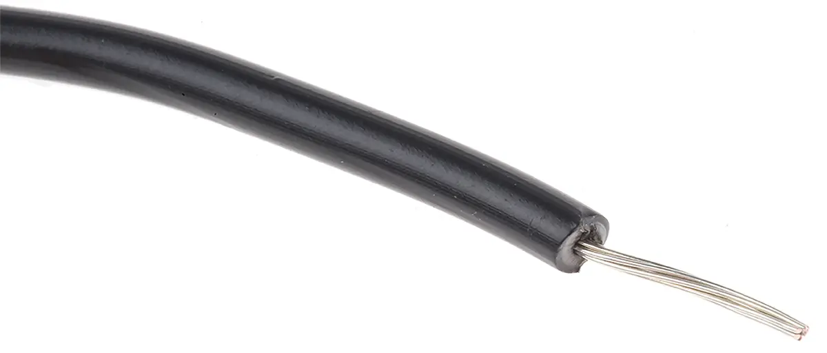 Produktfoto 1 von Alpha Wire 3070 Schaltdraht, 24 AWG 30 m Schwarz Ø 2.24 mm 7 Litzen