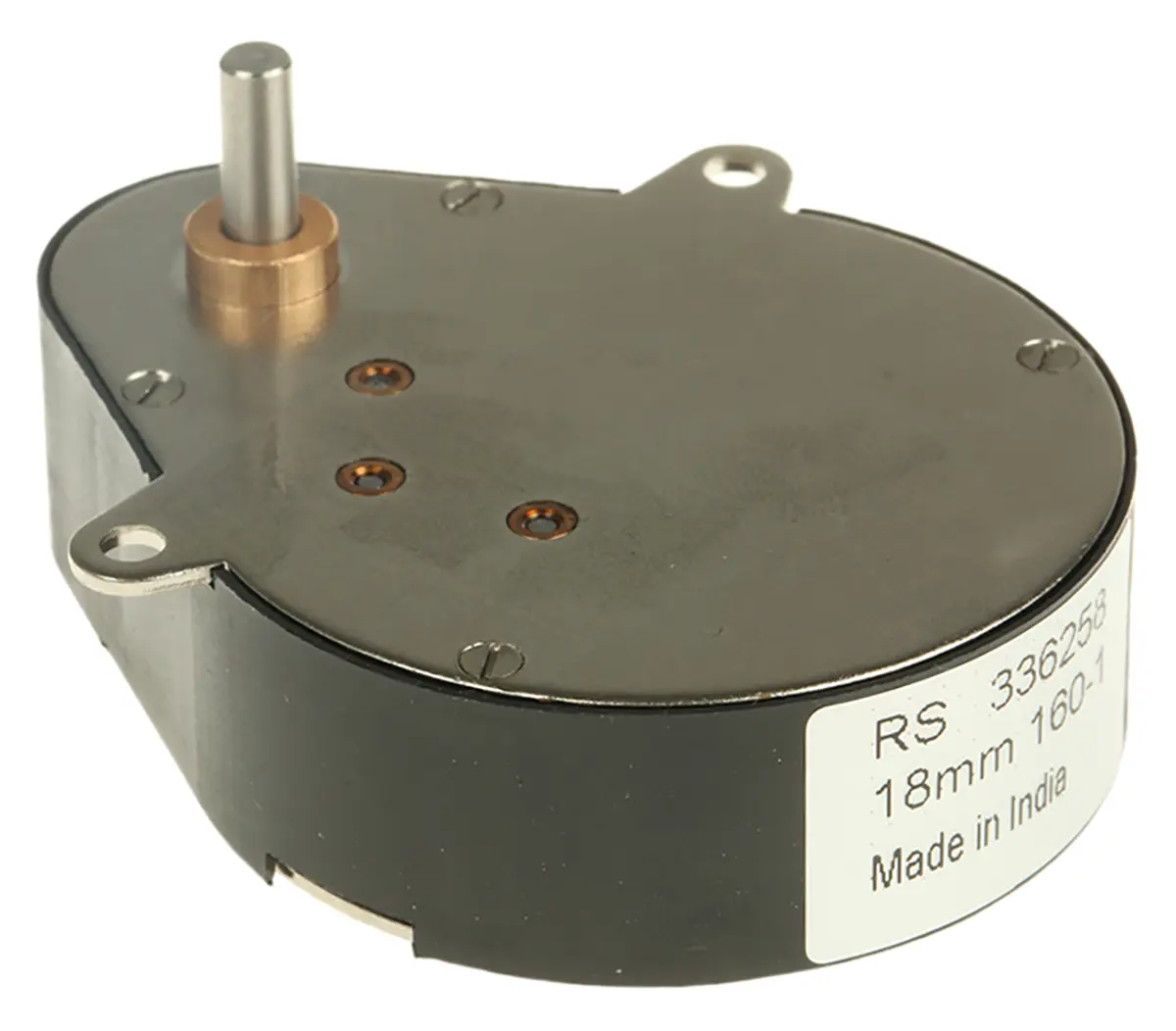 RS PRO 160:1 Synchron Getriebe / 0.6 Nm 8800rpm, Ø 49.5 mm, Schaft-Ø 4 mm, 50 mm x 36.5 mm x 62.8 mm