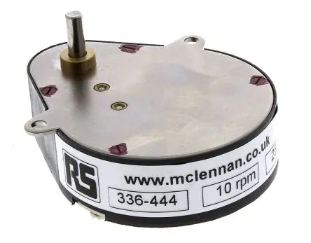 Produktfoto 1 von McLennan Servo Supplies 25:1 Synchron Getriebe / 0.7 Nm 200U/min, Ø 49.2 mm, Schaft-Ø 4 mm, 47.6 mm x 16.5 mm x 62.8mm
