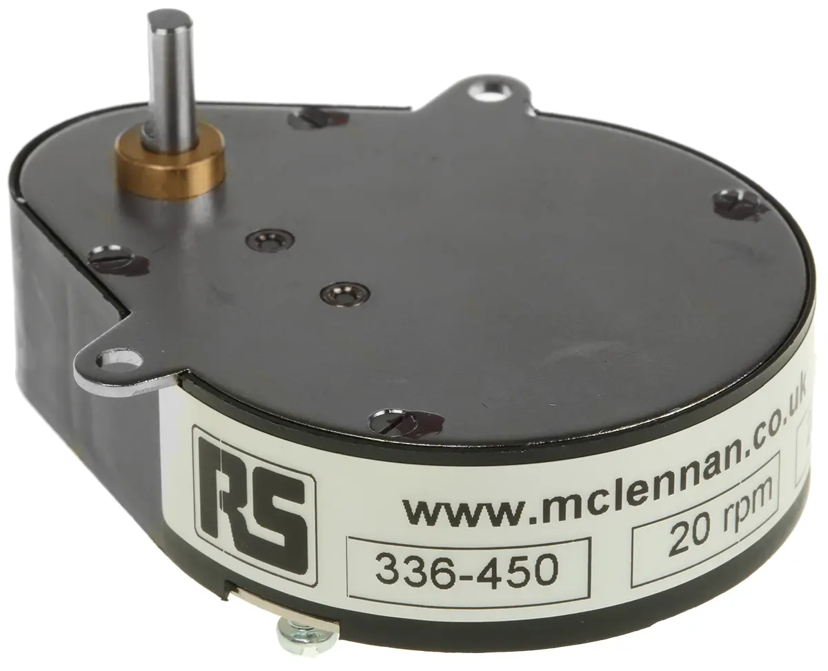 Produktfoto 1 von McLennan Servo Supplies 25:2 Synchron Getriebe / 0.45 Nm 400rpm, Ø 49.2 mm, Schaft-Ø 4 mm, 47.6 mm x 16.5 mm x 62.8 mm