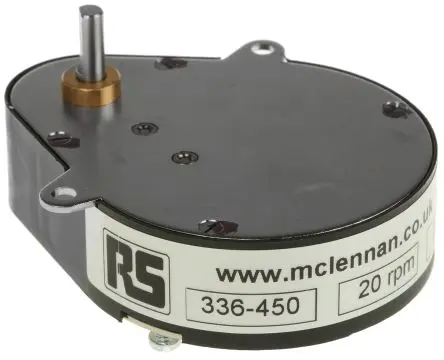 Produktfoto 1 von McLennan Servo Supplies 25:2 Synchron Getriebe / 0.45 Nm 400U/min, Ø 49.2 mm, Schaft-Ø 4 mm, 47.6 mm x 16.5 mm x 62.8mm