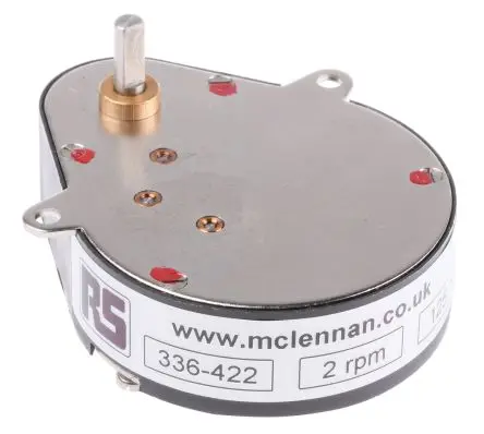 Produktfoto 1 von McLennan Servo Supplies 125:1 Synchron Getriebe / 0.8 Nm 40U/min, Ø 49.2 mm, Schaft-Ø 4 mm, 47.6 mm x 16.5 mm x 62.8mm